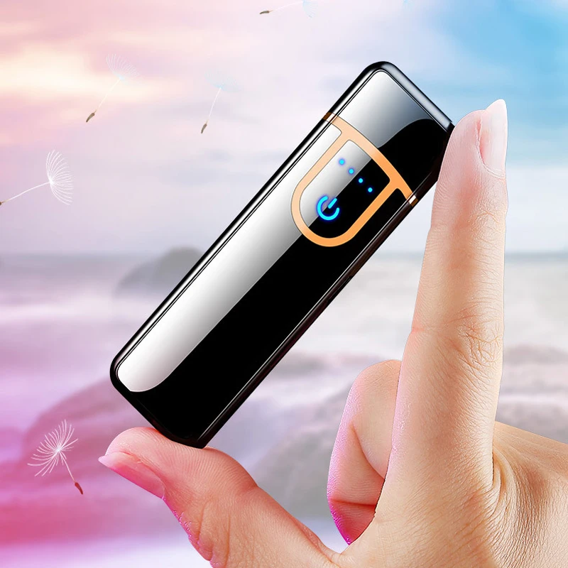 USB забавная Зажигалка Электронная Мини зажигалки сигары металлические