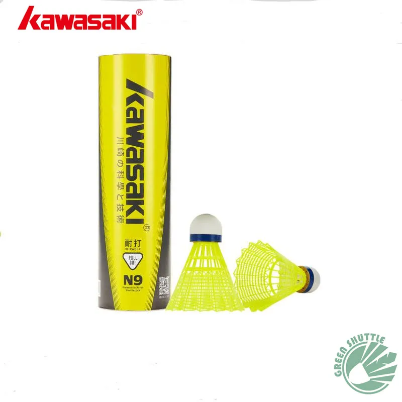 Shuttlecock Ball-N9 Birdies Training Kawasaki Badminton Plastic Nylon 6 for 6pcs Genuine