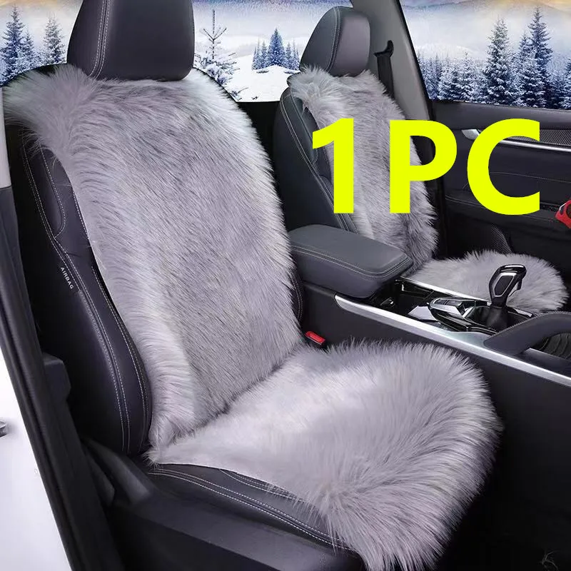 1 шт. теплая искусственная шерсть длинный плюшевый мех для CHEVROLET ALERO/EPIC/Trax/CRUZE/Captiva/CAVALIR/AVEO/Lova подушка для автокресла - Название цвета: Серый