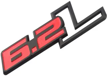 

6.2L Emblem Side Fender Decal 3D Badge Replacement for F-150 Raptor 6.2 L F150 Chrome