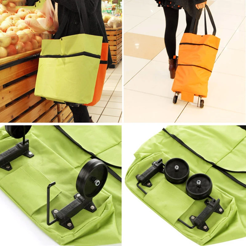 1 штука, многоразовая сумка для покупок, большая вместительность, органайзер для покупок, сумка на колесиках, сумки, складные Портативные Сумки для покупок