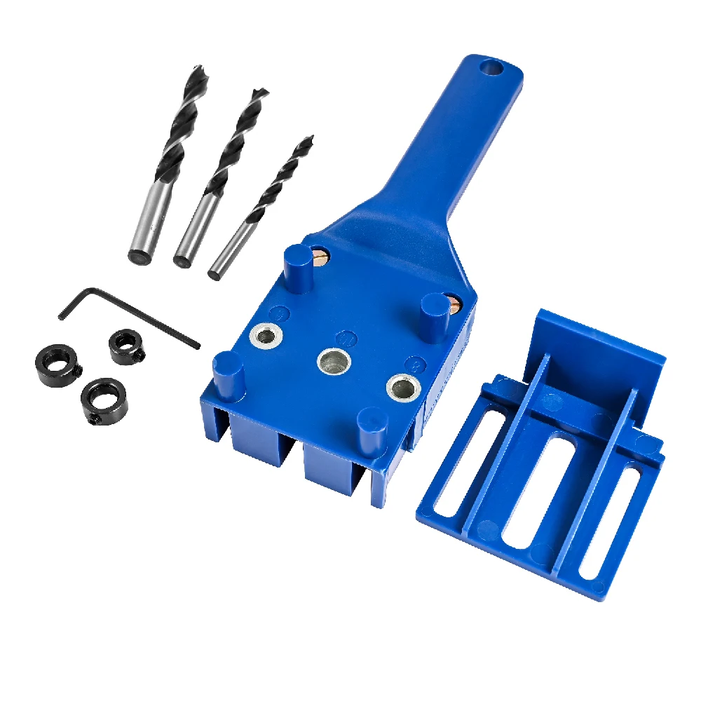 

Wood Drilling Jig Carpentry Dowelling Hole Saw Locator Handheld Hole Drill Guide Set Woodworking Hand Tools Part Fits 6/8/10mm