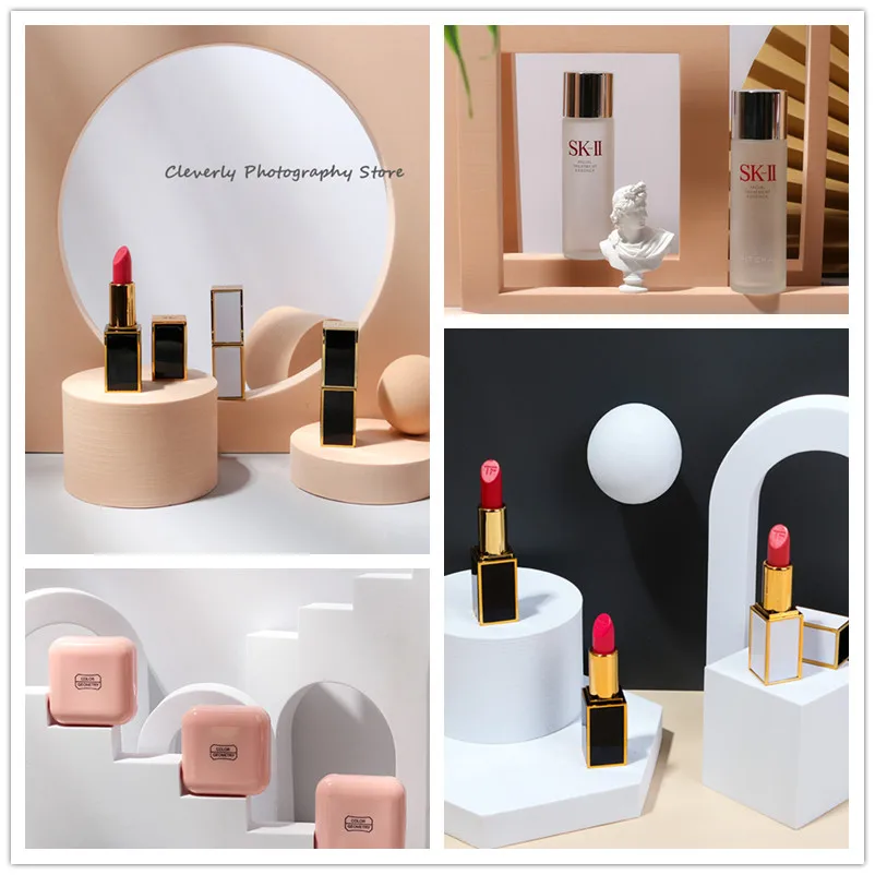 Cube Cylinder Photography Props Set Photocall Cosmetic and Jewelry Photo Studio and Merchant product shooting