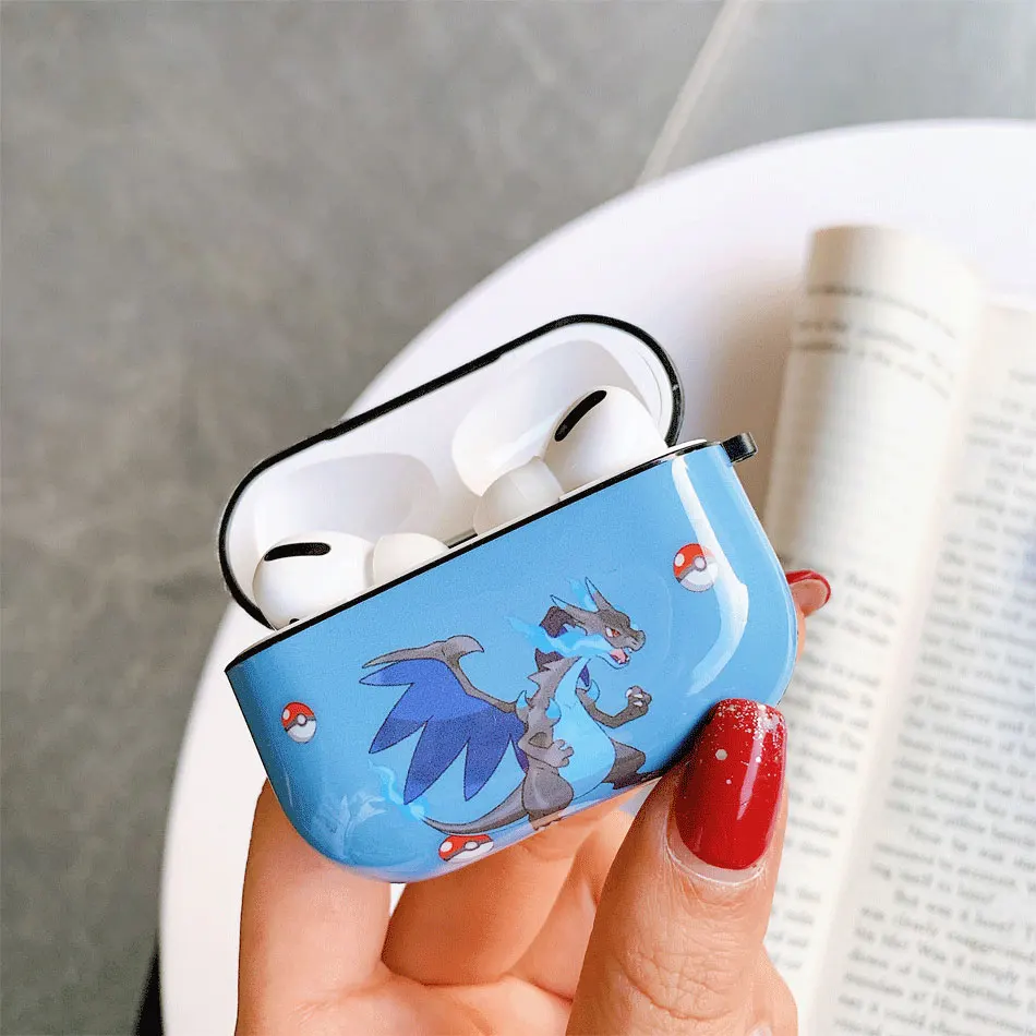 blue Для AirPods Pro Чехол с мультяшным покемоном жесткий защитный чехол для Airpods Pro airpods 3 чехол для наушников/Earpods чехол - Цвет: blue