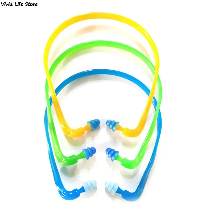 1Pcs Swim Reusable Hearing Protection Noise Reduction Earplugs Earmuff