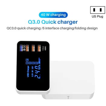 

Qc3.0 Quick Charge Wireless Type C Multi Functional Smart Usb Mobile Phone Charger