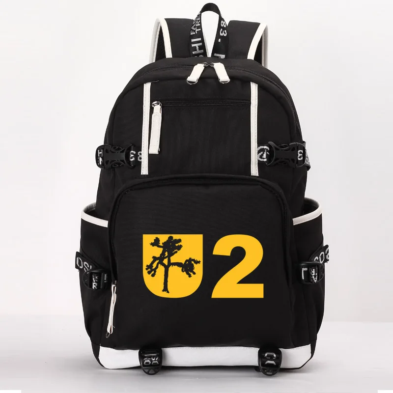 style4 black U2 рок-н-ролл рюкзак ночных студентов школьный рюкзак ноутбук рюкзак повседневный рюкзак - Цвет: style4 black
