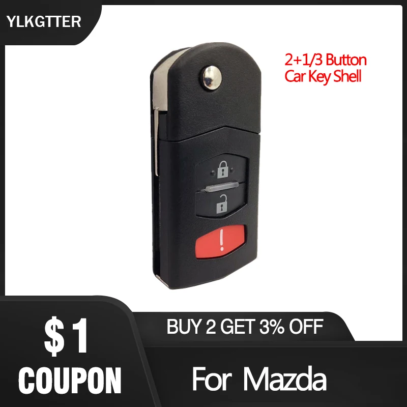 YLKGTTER 2+ 1/3 кнопки ключи для Mazda 3, 5, 6, RX-8 CX-7 CX-9 высокое качество с удерживающий ключ костюм для одинаковый вид ключ чехол