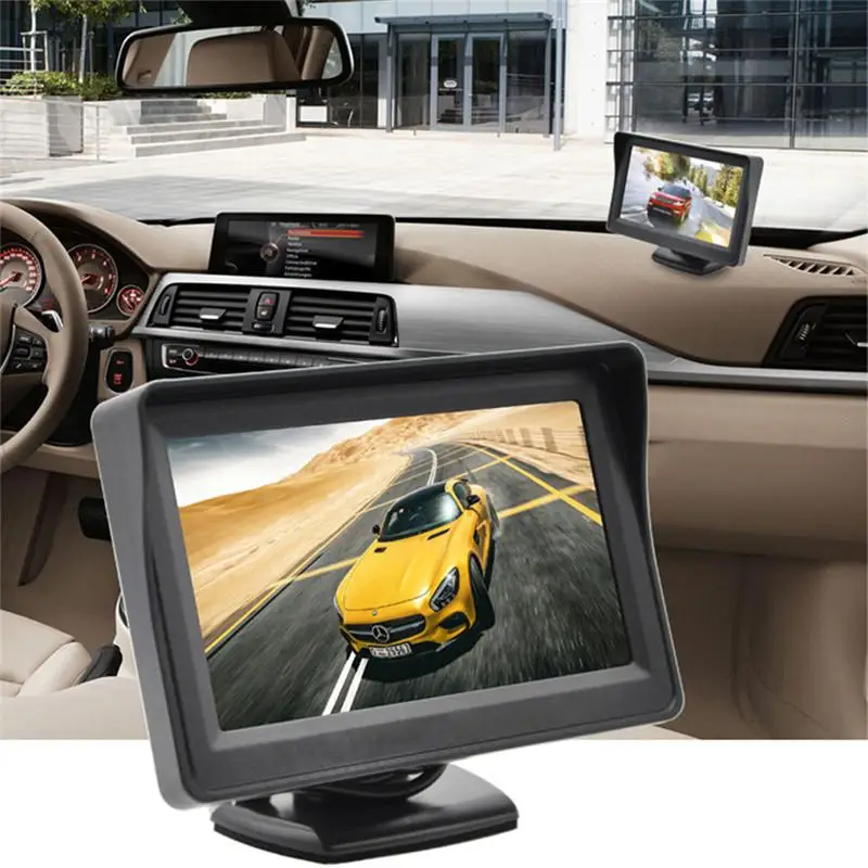 Kuulee 4,3 дюймов HD TFT lcd цифровой цветной автомобильный монитор для парковки заднего вида автомобиля
