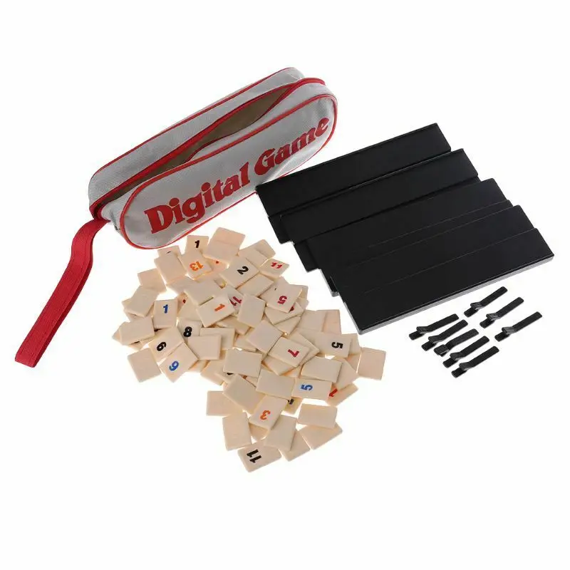 0ne set Оригинальная цифровая игра, портативная, Israel Mahjong, быстро движущаяся, Rummy, плитка, Семейная Игра, Дорожная версия, классическая настольная игра - Цвет: 0ne set