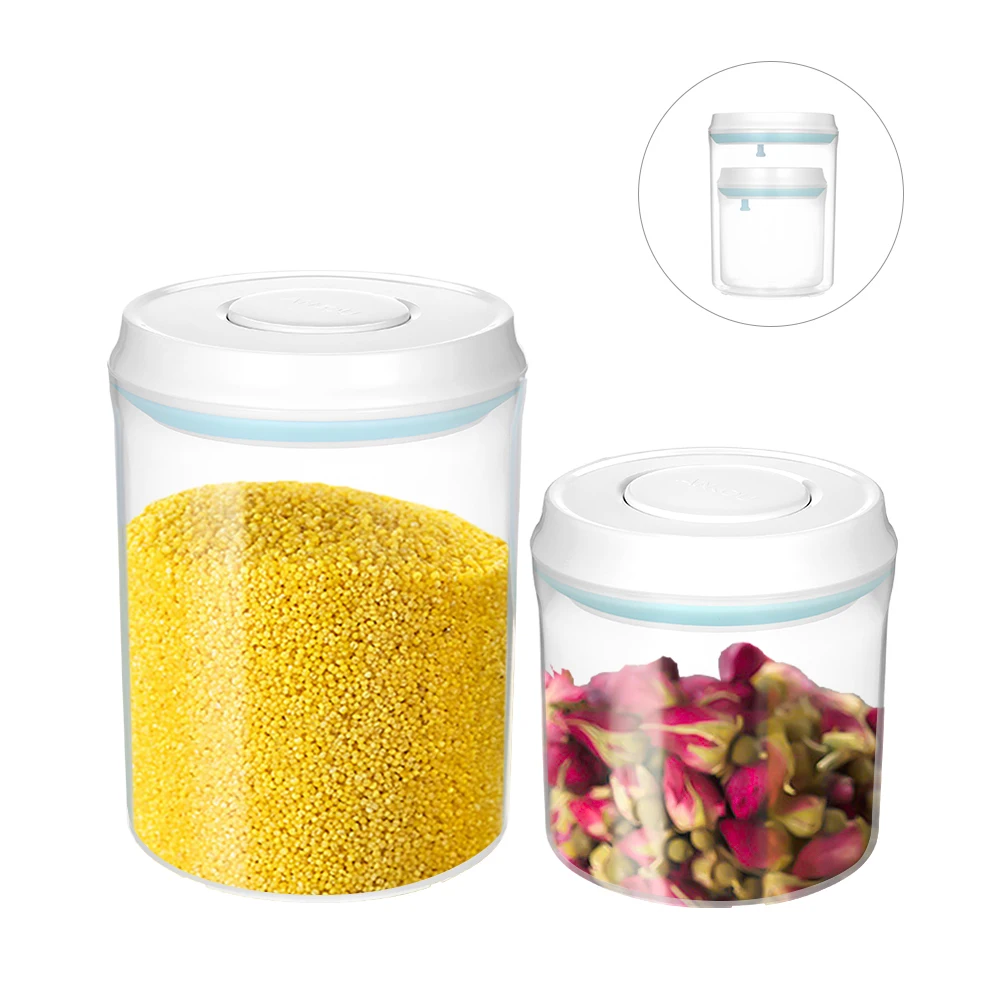 ANKOU 1.5L+ 0.7L 2 шт Круглые контейнеры для хранения еды с вешалкой BPA бесплатно влагостойкий Штабелируемый снек-бокс