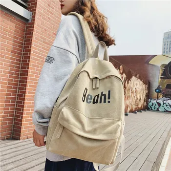 

2020 Japanese-style vintage girl bag, original brand student canvas bag, large-capacity backpack women, weekend travel backpack