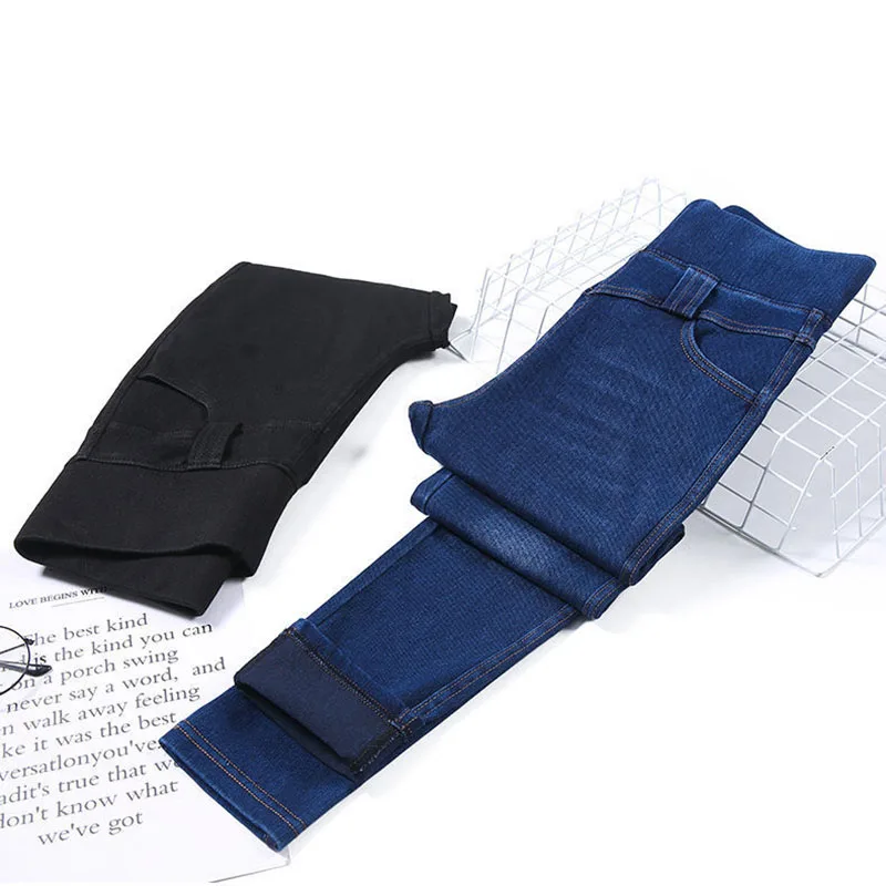 Oversized 38 Super High Waist Denim Pencil Pants For Women Casual Slim Streetwear Plus Size Jeans Elegant Skinny Stretch Jeans