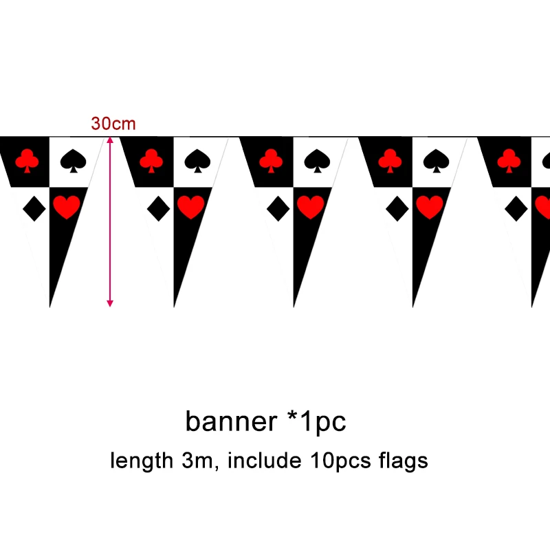banner A x1pc Для 8 человек казино вечерние украшения игральных карт тема вечерние День рождения поставки взрослая курица вечерние бакалавра вечерние украшения - Цвет: banner A x1pc
