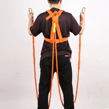 

Adjustable Aerial Work Safety Belt Five-Point Safety Fall Protection Polypropylene fiber Camping climbing Accessories