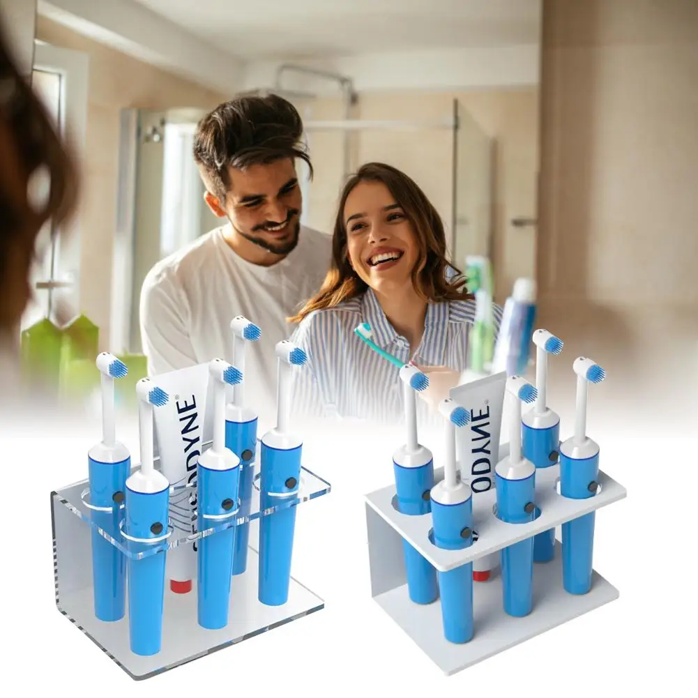 Acrylic Countertop Toothpaste Toothbrush Storage Rack Desktop Storage Holder With 5 Toothbrush Holes High Quality Quick Delivery