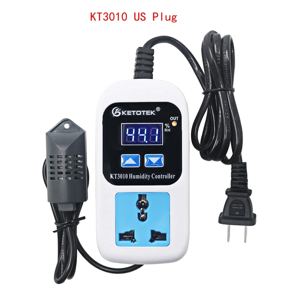 Temperature Humidity Meter Air Thermohygrometer KT3010 XH-W3005 Digital Hygrostat Humidity Controller Humidity Control Switch Hygrometer 0%~99%RH with Sensor