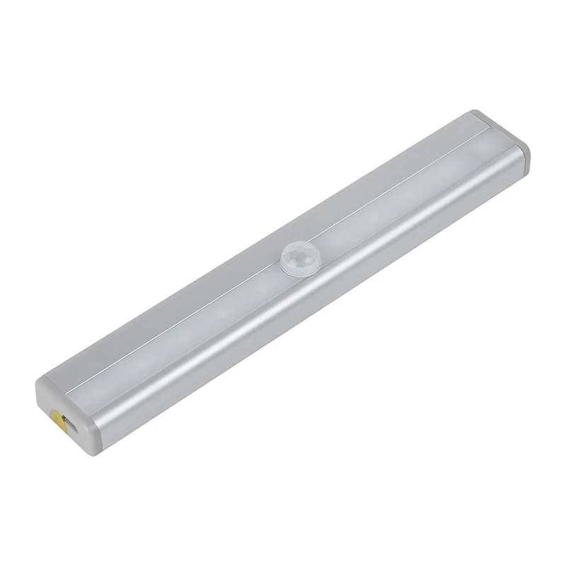 10 LED PIR Motion Sensor USB Charging Closet Lamp Cabinet Night Light Portable