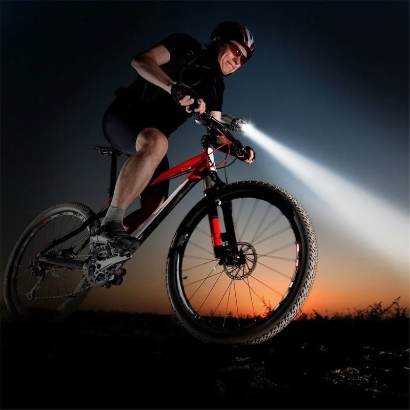 Светодиодный фонарь на переднюю часть велосипеда, водонепроницаемая лампа с поворотом на 360 градусов, светильник с регулируемым фокусом, перезаряжаемый светильник-вспышка для велоспорта