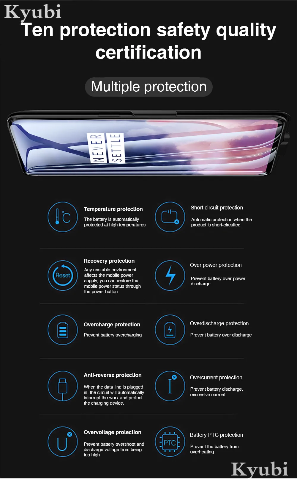 6500 мАч чехол для зарядки аккумулятора для One Plus 7T Pro 7T внешняя Портативная подставка чехол для зарядки для One Plus 7T Pro 7T