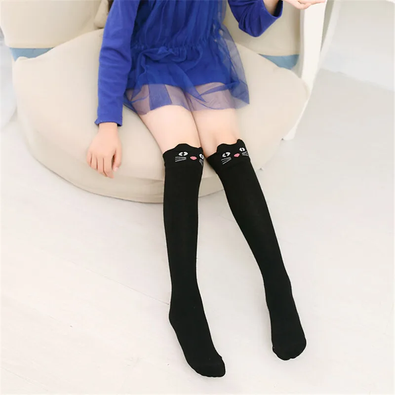 Cotton Cartoon Children's Baby Fox Socks Bear Knee Highs Long Cute Infantil Kids Girls 3-12 Years old 1pcs
