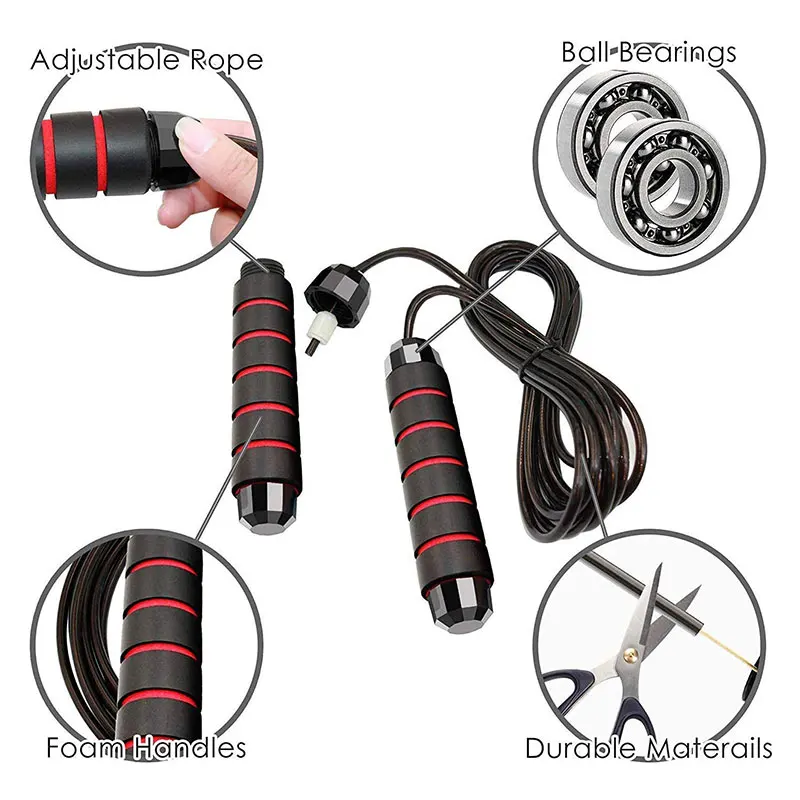 Skipping Rope Speed Weighted Jump Rope Workout Training Gear Adjustable Steel Wire Home Gym Fitness Boxing Equipment - Image 5