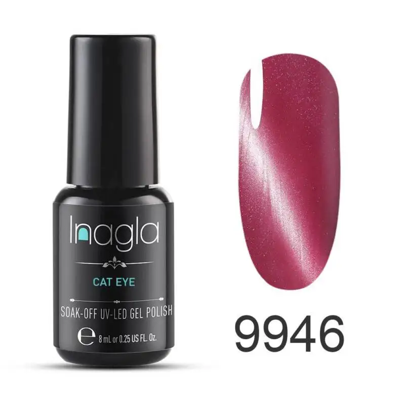 Inagla 8 мл Galaxy Cat's Eye лак для ногтей Блестящий лак для ногтей УФ лампа Galaxy Effect кошачий глаз гель лак для ногтей магнитный лак - Цвет: 9946