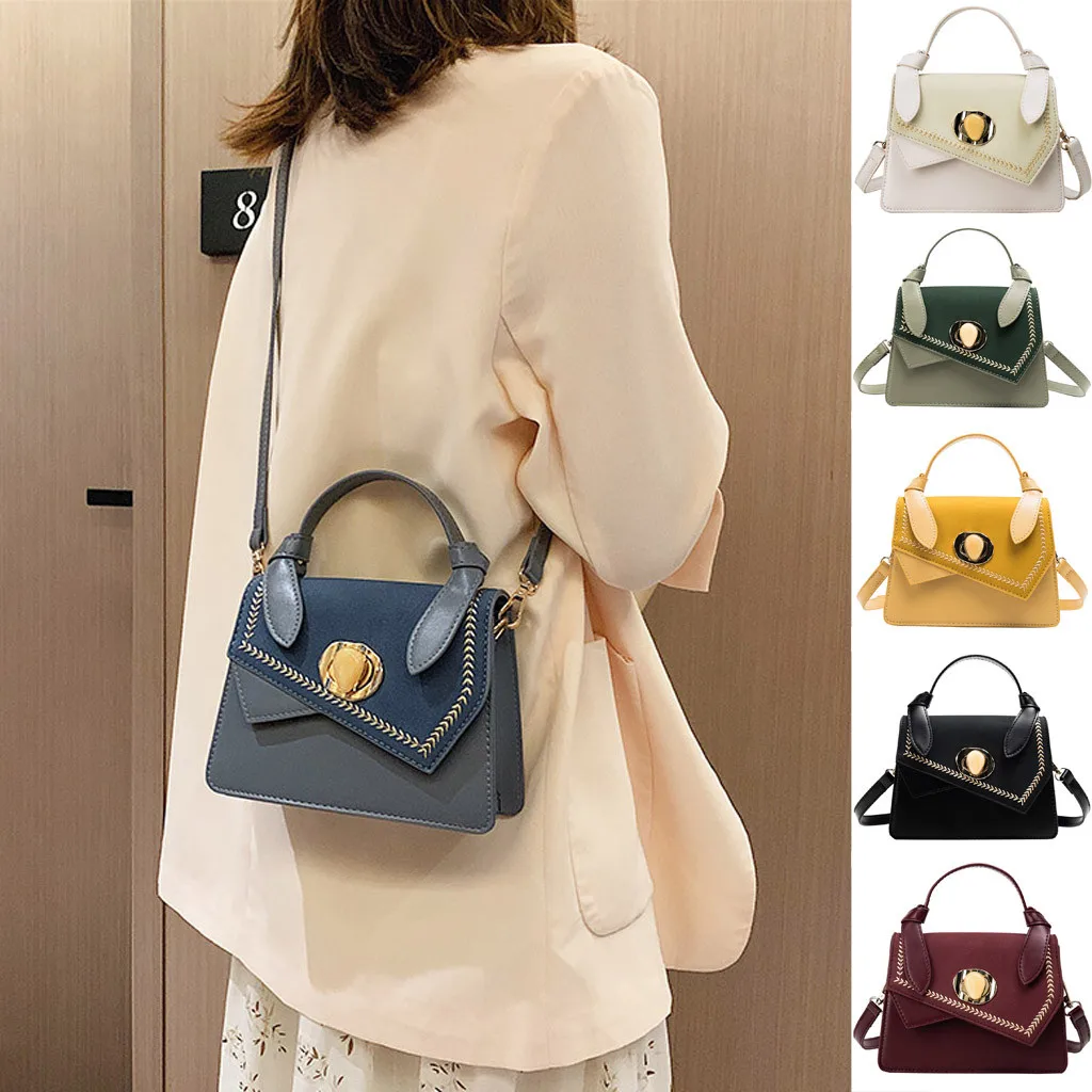 

2019 New Satchel Fashion Shoulder & Crossbody Bags Retro All-match Tide Lock Set Small Women's Messenger Bag bolso hombre#N3