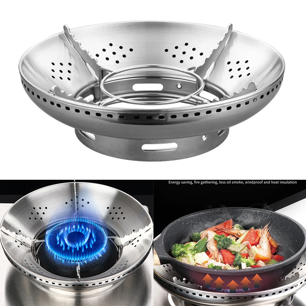 

Multifunction Universal Energy-Saving Windshield Tool Accessories Gas Stove Cover Cooker Windproof Stainless Steel Gathers Home