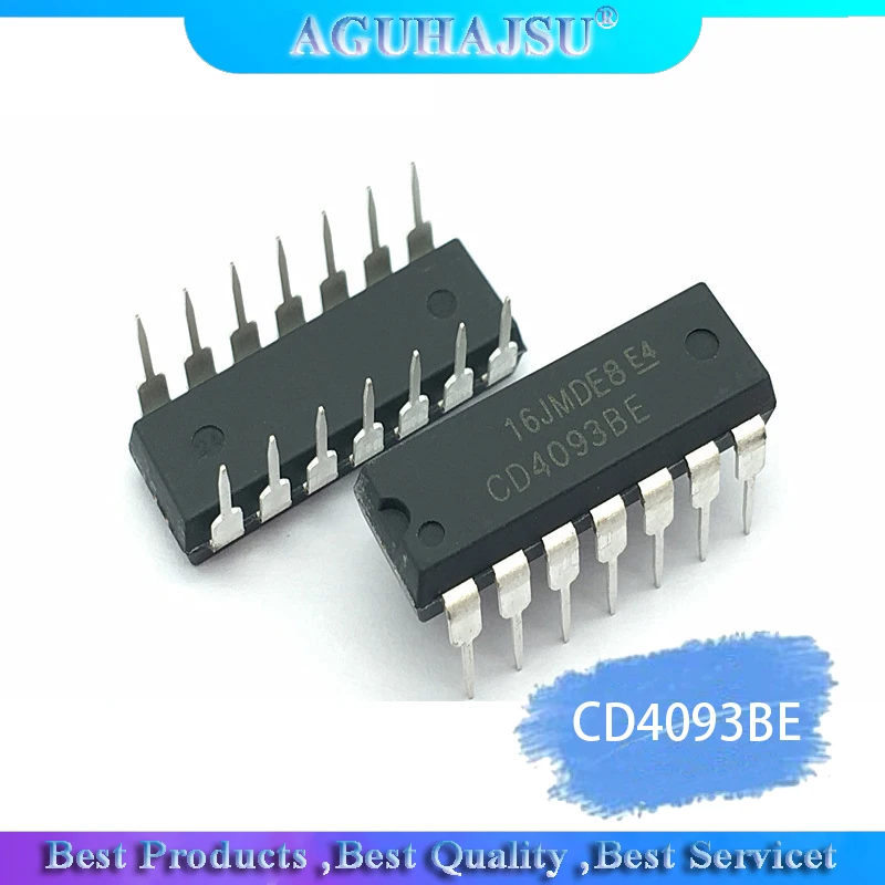 10 шт./лот CD4093BE CD4093 HEF4093/HCF4093 DIP-14 4093BE Шмитт триггер IC | Электронные компоненты и