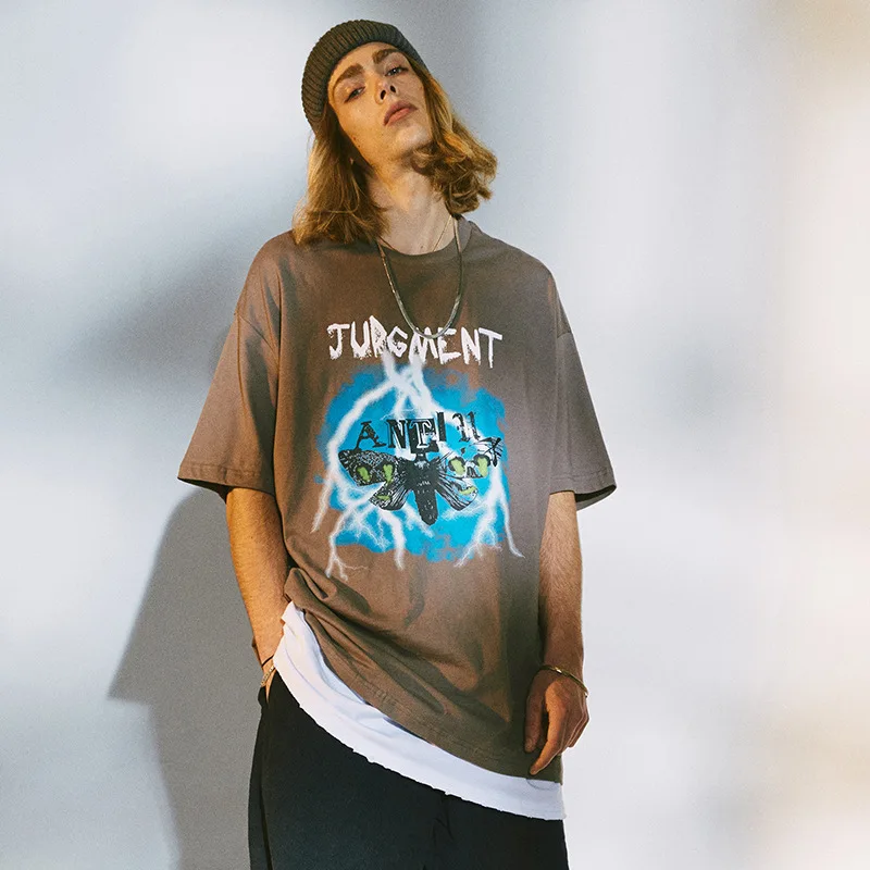 

UNCLEDONJM 2020 Summer Funny Loose T shirt O-neck Men T shirt Kanye west Hip hop Tops Tees Streetwear T shirts Tops ov9619