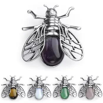 

Bee Necklace Crystal Healing Women's Pendant Meditation Gem Energy Stone Jewelry Lucky Blessing Necklace