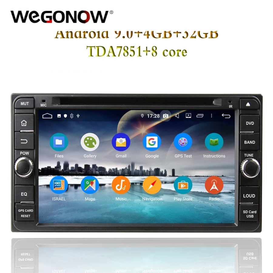 TDA7851 2din Android 9 0 для Toyota RAV4 Corolla Vios Hilux 4G Восьмиядерный автомобильный DVD плеер RDS радио
