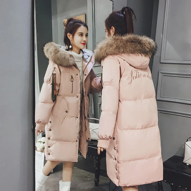 

2019 Winter New Products Korean-style Versatile BF Cotton Overcoat Mid-length over-the-Knee INS down Jacket Cotton-padded Clothe