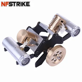 

V Shape Suction Type Double-cylinder Stirling Vacuum Engine Model High-end Creative Gifts for Adult Collection Kid Learning Kit