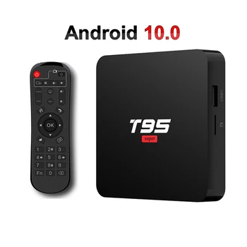 

Android 10 TV Box T95 Super Smart Android TV Box Allwinner H3 GPU G31 2GB DDR3 RAM 16GB 2.4G WiFi HD OTT Media Player