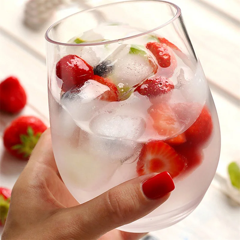 Onbreekbaar Plastic Wijn Glas Unbreakable Pctg Rode Wijn Tumbler Glazen Cups Herbruikbare Transparante Vruchtensap Hot 4 Stk/set glass cup,plastic wine cup