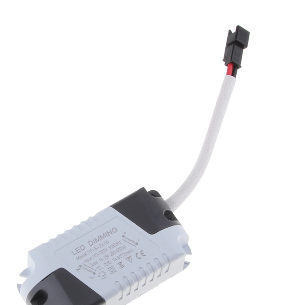 5-7x1W Dimmable Driver, for LED Light - 110V/220V AC 15-25V DC Transformer