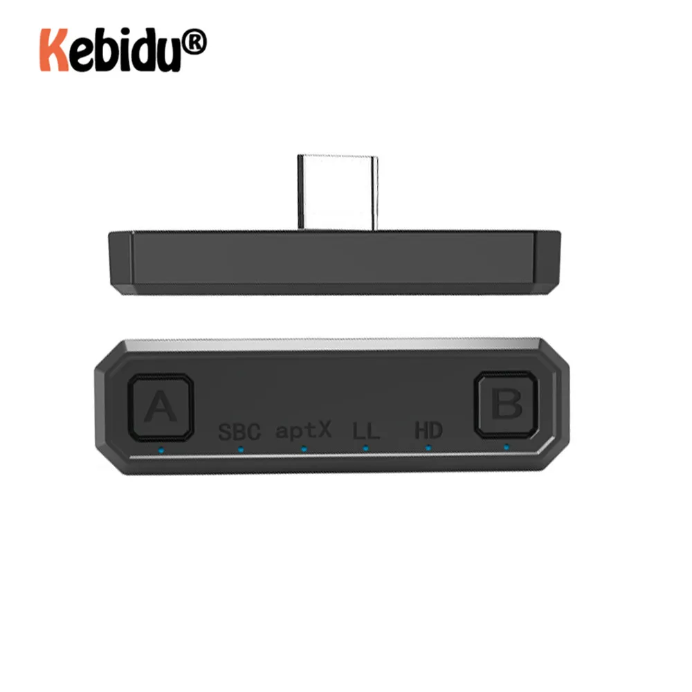 

Portable Wireless HD Bluetooth Audio Adapter Game APTX USB Type-C Music Transmitter for PS4 Switch CSR8675 APTX LL Audio Adapter