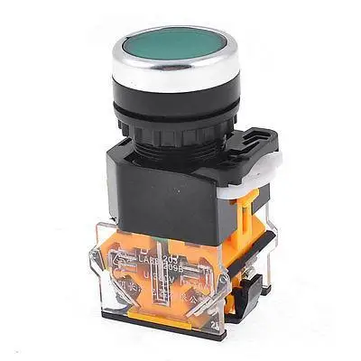 

Green Round Head Sign Ignition Momentary Push Button Switch DPST