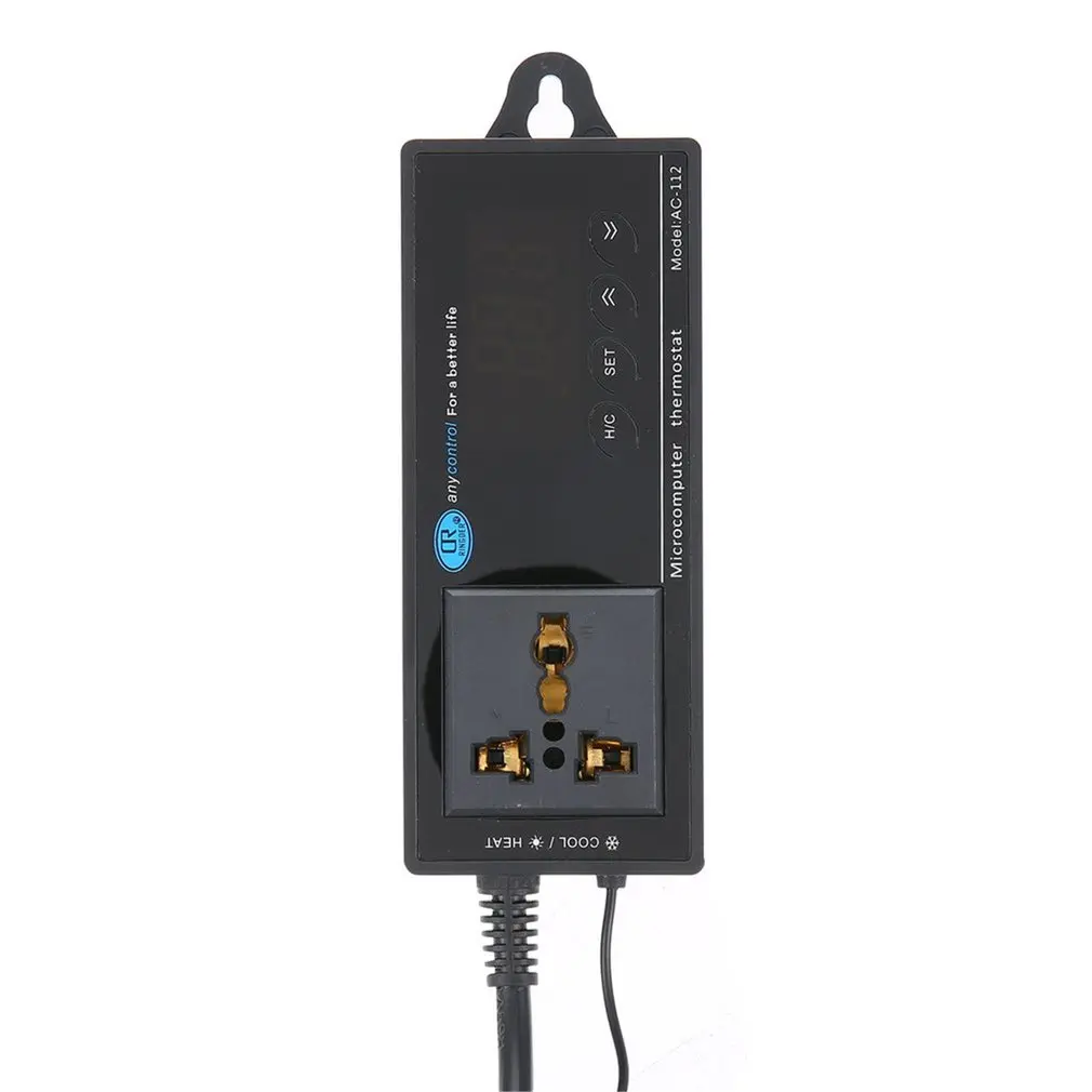 AC-112V Aquarium Reptile Temperature Controller Digital Display Intelligent Plug-in Thermostat Universal Socket Regulator