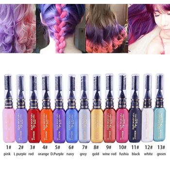 

13 Colors One-off Hair Color Temporary Non-toxic DIY Hair Color Mascara Washable One-time Hair Crayons
