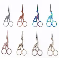 1Pc Professional Hairdressing Vintage Classic Scissors Nail Art Stork Crane Bird Cutters Styling Tools Hair Accessories 2021 1