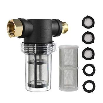 

New Garden Hose Filter for Pressure Washer Inlet Water, Inline Filter for Sediment, 40 Mesh Screen, Extra 100 Mesh