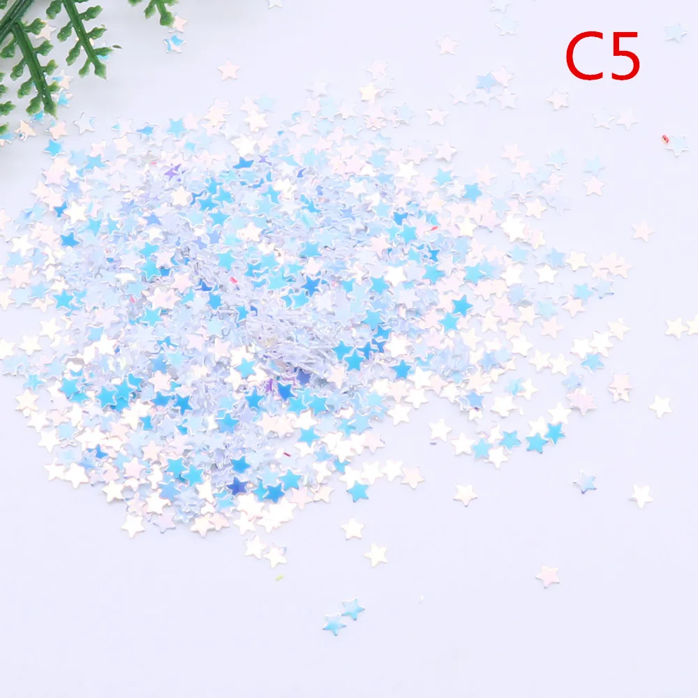 3mm Five-pointed Star Pvc Sequin ，party, Mobile Phone Shell, Wedding Dress Shoes Nail Diy Accessories Sz-095 - Цвет: C5