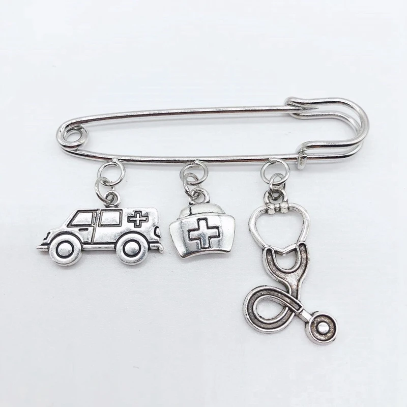 Креативный стетоскоп для скорой помощи брошь-шприц необычная модная памятная