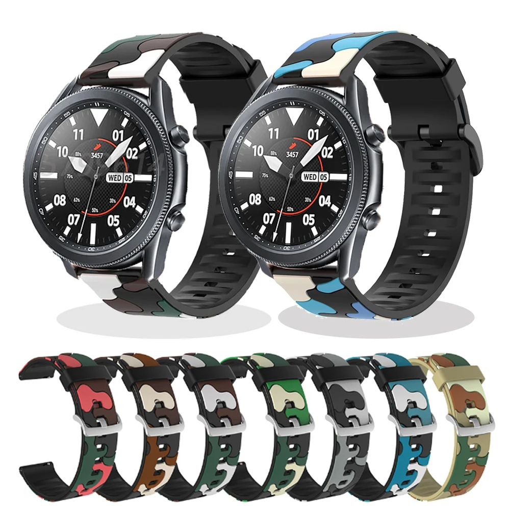 Силиконовый смарт браслет для Samsung Galaxy Watch 3 41 мм 45 сменный ремешок часов 22/20 amazfit gtr