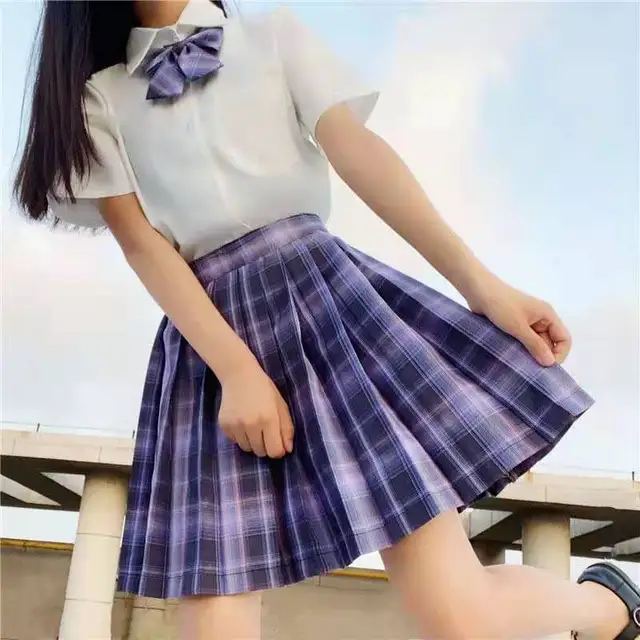 Japanese School Dress JK Uniforms Sailor Suit Cosplay Shirt Pleated