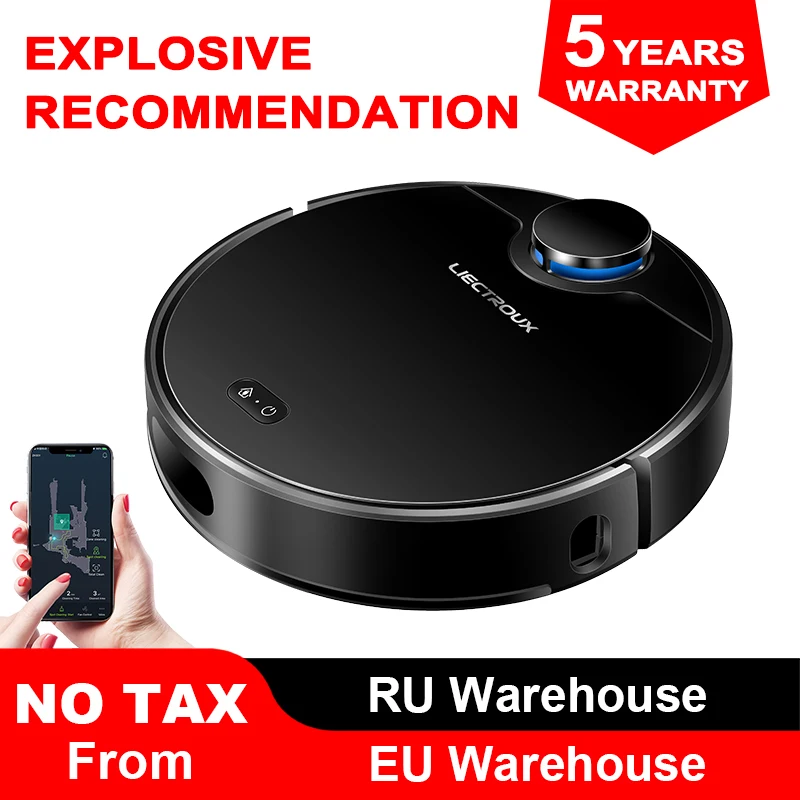Liectroux ZK901 Lidar Robot Vacuum Cleaner,Laser Navigation&Mapping