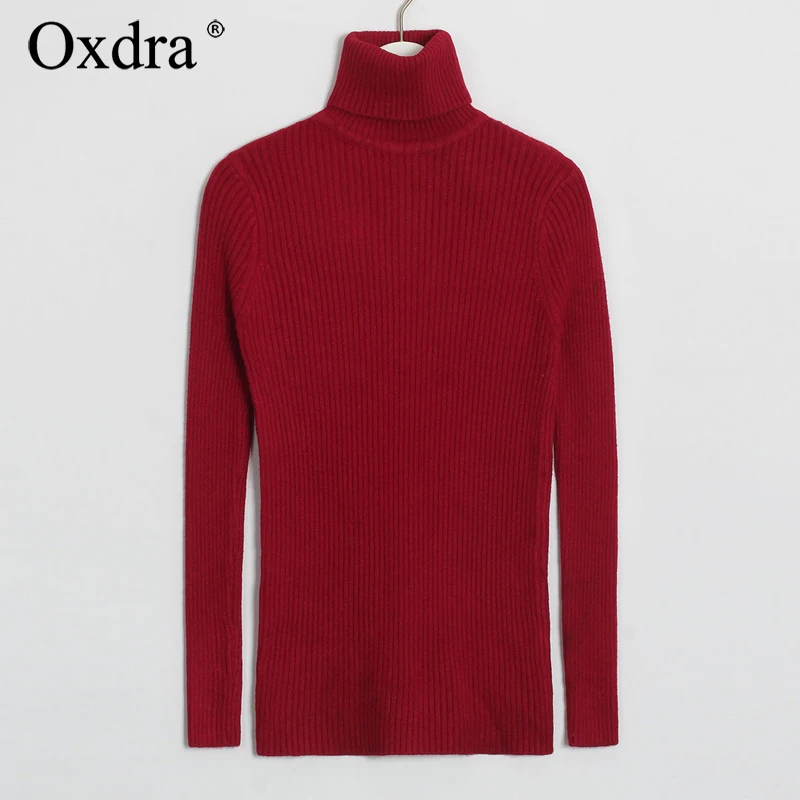 Oxdra женский свитер базовый тонкий вязаный джемпер мягкий Однотонный пуловер Топ Pull Femme осень зима